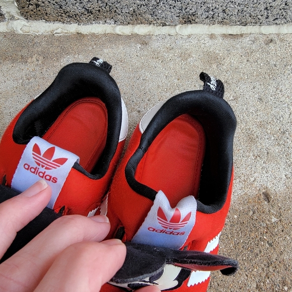 Adidas Superstar Red Disney Minnie Mouse Slip-on Toddler Sneakers 8K - Picture 10 of 12